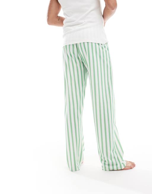 ASOS DESIGN - Loungebukser med grønne striber, 3 af 4