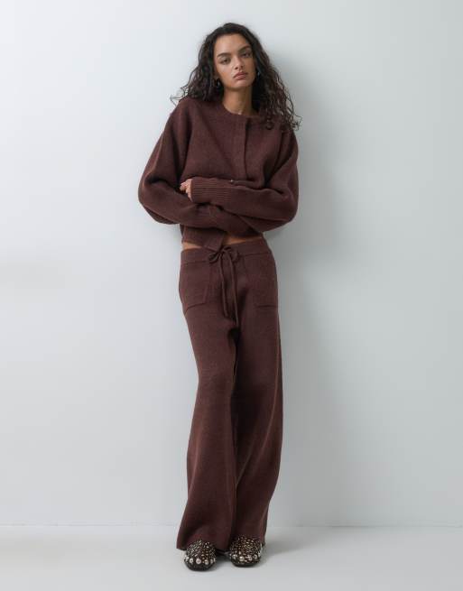 ASOS DESIGN loungebuksesæt i chokoladebrun, 5 af 5