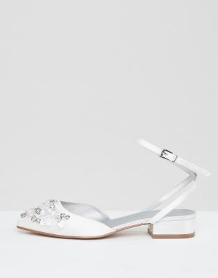 asos design lovingly bridal ballet flats