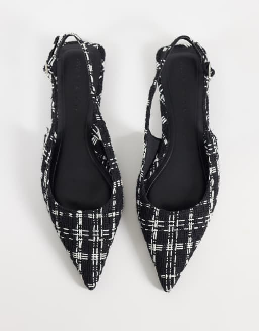 ASOS DESIGN Lovestruck spetsiga slingback-ballerinaskor i bouclé, 2 av 4