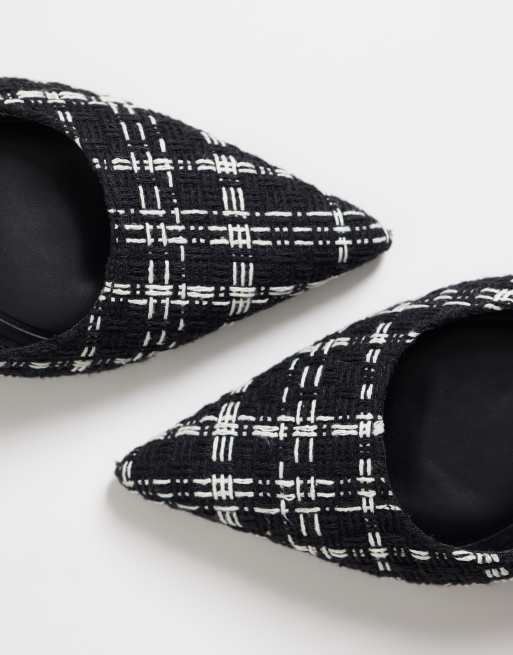 ASOS DESIGN Lovestruck spetsiga slingback-ballerinaskor i bouclé, 3 av 4