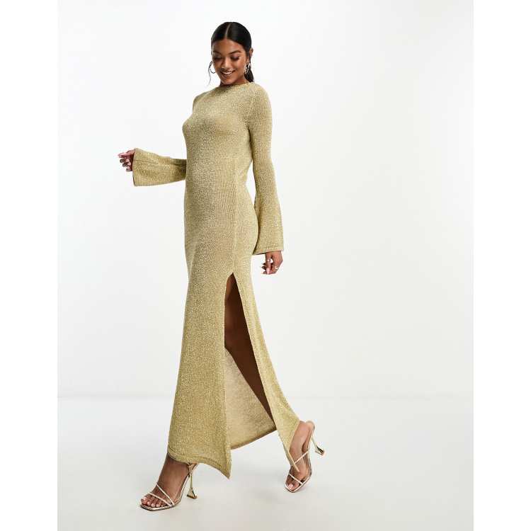 ASOS DESIGN ultra low back gold foil mini