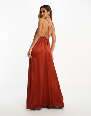 Shop ASOS DESIGN low back satin jumpsuit Online – Trendy & Affordable Fashion