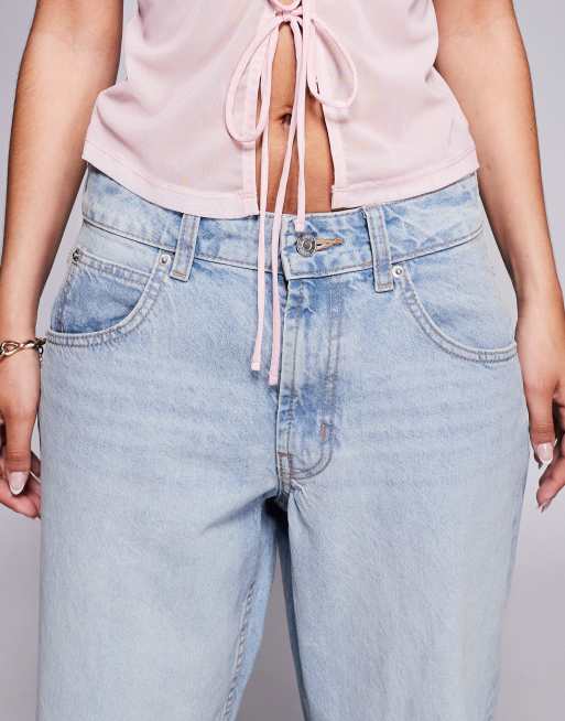 ASOS DESIGN low rise baggy jeans in pale wash , 5 of 5