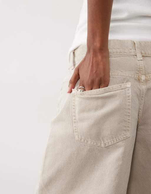 ASOS DESIGN low rise bermuda short in taupe, 3 of 5