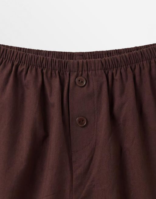ASOS DESIGN low rise bloomer short in chocolate, 8 of 9