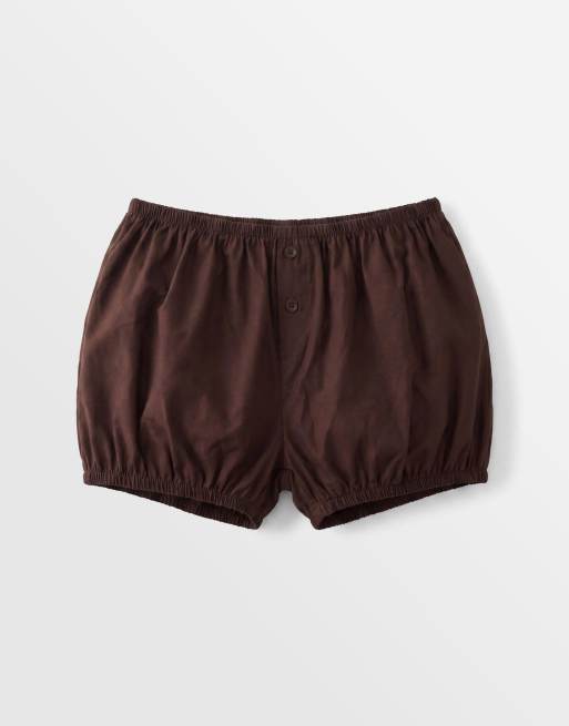 ASOS DESIGN Low-Rise-Bloomer-Short in Schokobraun, 6 von 7