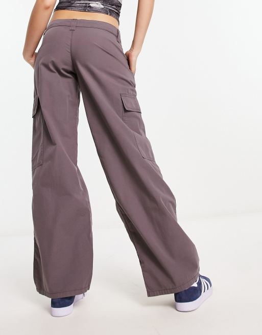 ASOS DESIGN low rise cargo pants in gray ASOS