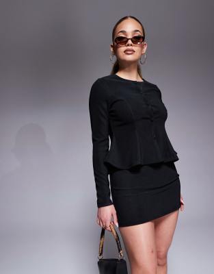 Asos Design Low Rise Micro Mini Skirt In Black