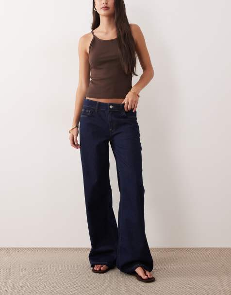 ASOS DESIGN low rise straight jean in indigo