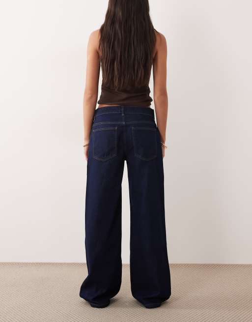 ASOS DESIGN low rise straight jeans in indigo, 2 of 5