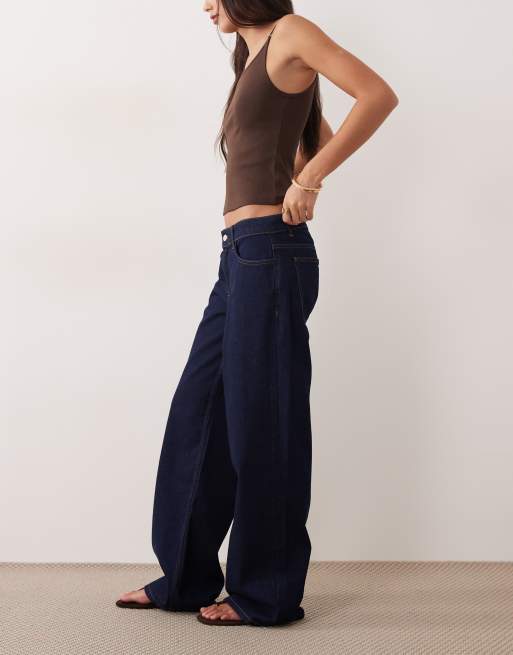 ASOS DESIGN low rise straight jeans in indigo, 3 of 5