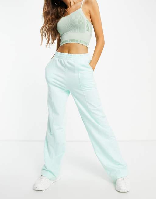 ASOS DESIGN low rise straight leg jogger with pintuck in mint