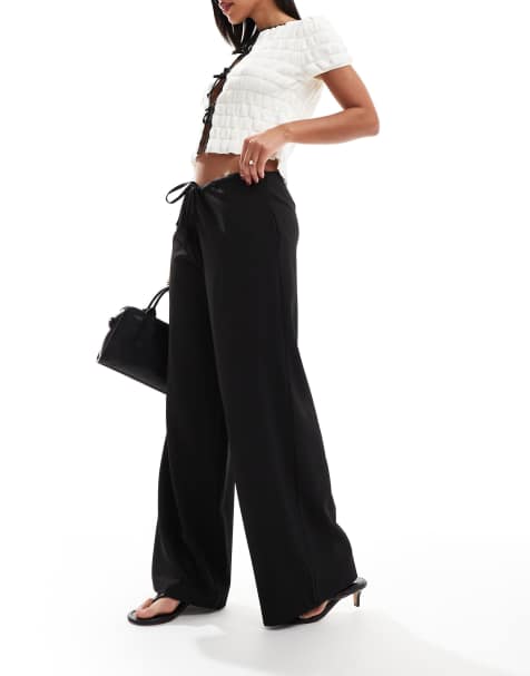 ASOS DESIGN low rise tailored trouser in black - view 1