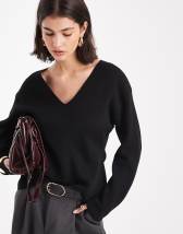 Monki knit turtleneck sweater in black