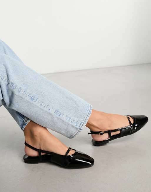 ASOS DESIGN - Loyal - Ballerines à bride arrière et boucle ovale - Noir, 4 de 4