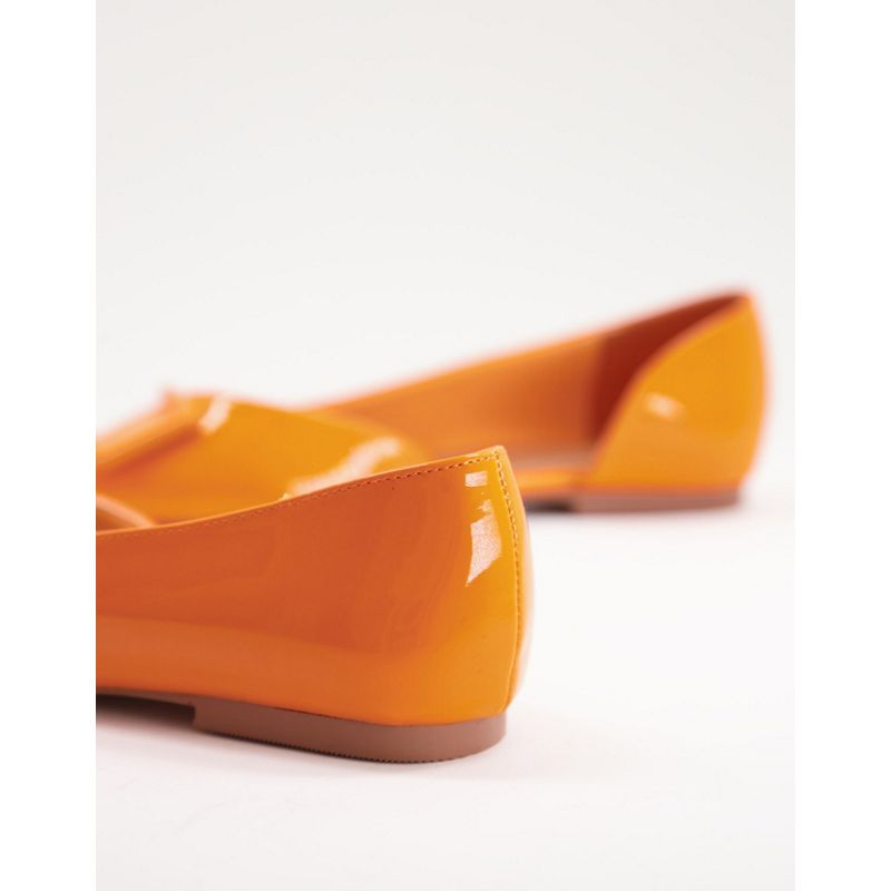 Scarpe LTyTf DESIGN - Lozzy D'Orsay - Ballerine a punta in vernice arancione a pianta larga