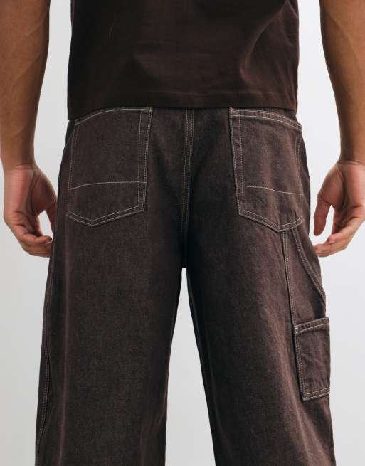 ASOS DESIGN løse carpenter-jeans i råbrun, 5 af 5