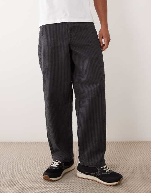ASOS DESIGN løse jeans med struktur i vasket sort, 2 af 5
