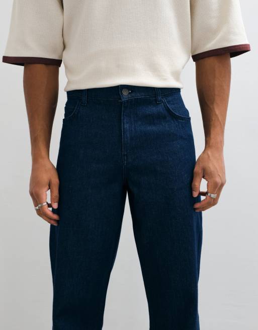 ASOS DESIGN løstsiddende jeans i mellemvasket blå med vintagevask og slidmærker, 5 af 5