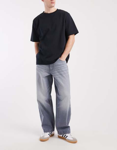 ASOS DESIGN - Løstsiddende jeans med lige ben i svovlgrå vask - view 1