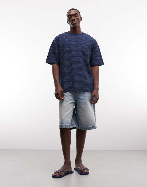 ASOS DESIGN - Løstsiddende jorts i denim med lyseblåt farveskær - view 1