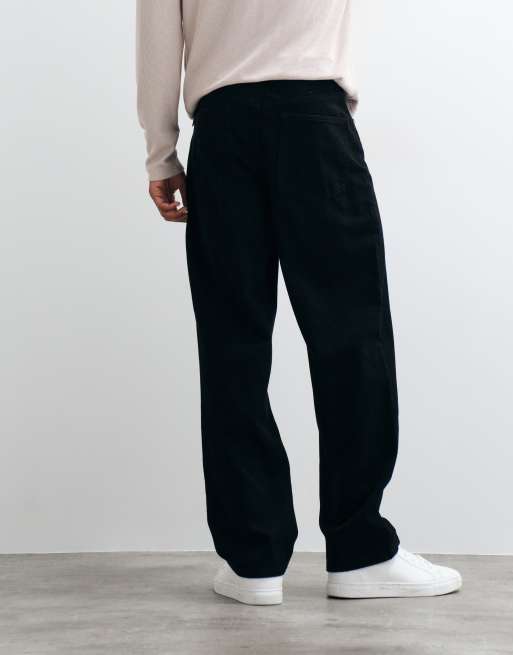 ASOS DESIGN - Løstsiddende, sorte jeans, 3 af 5