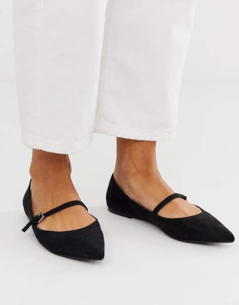 ASOS DESIGN - Lucas - Ballerines plates style babies - Noir