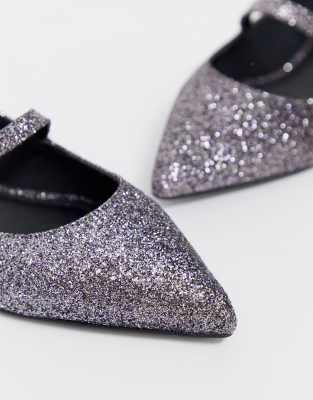 asos glitter flats