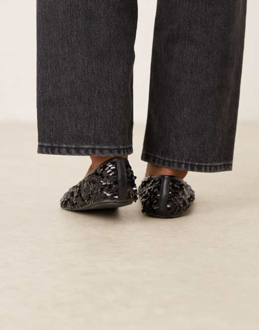 ASOS DESIGN - Lucid - Ballerina's met lovertjes in zwart	, 2 van 4