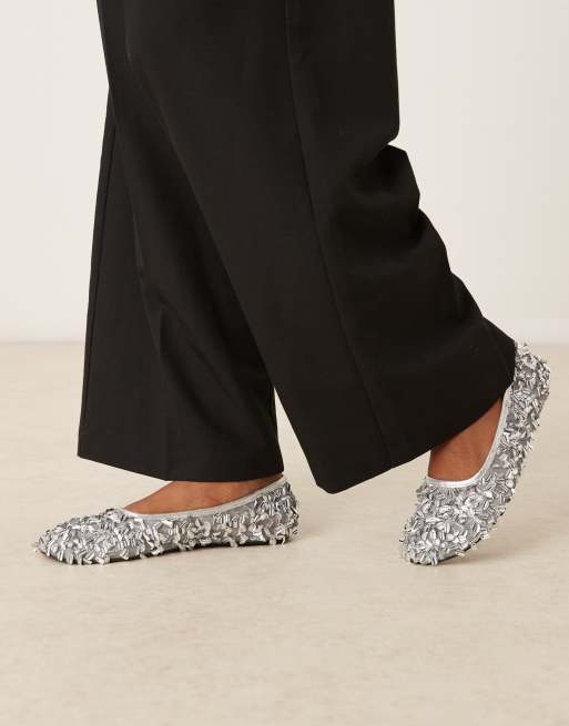 ASOS DESIGN - Lucid - Ballerine argento con paillettes, 2 di 4