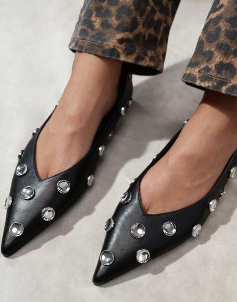 ASOS DESIGN - Luck - Ballerine nere decorate - view 1