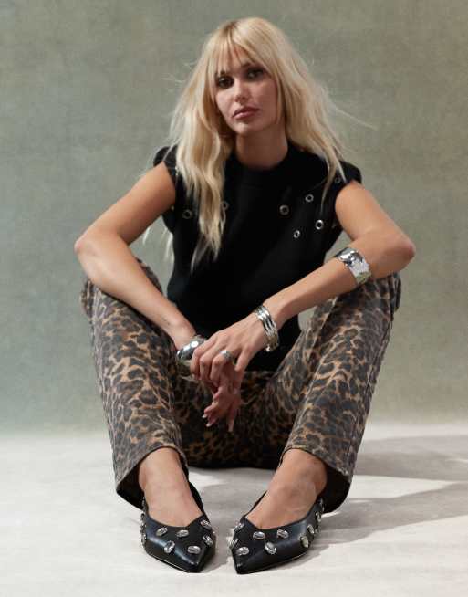 ASOS DESIGN – Luck – Czarne balerinki ze zdobieniem, 3 z 4