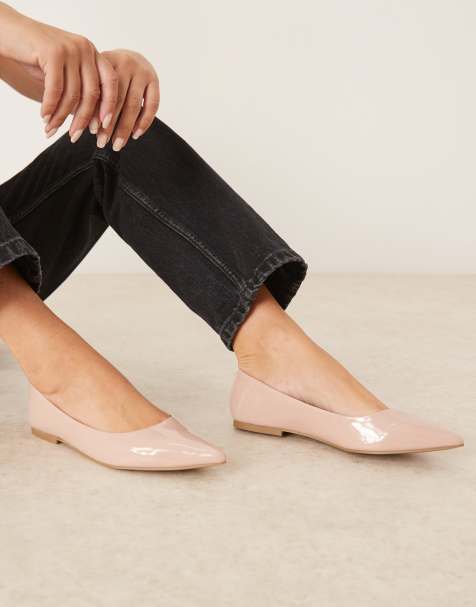 ASOS DESIGN - Lucky - Ballerine plates pointues - Beige - view 1