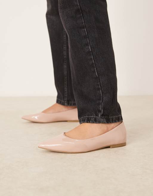 ASOS DESIGN – Lucky – Beżowe balerinki z noskami w szpic, 2 z 4