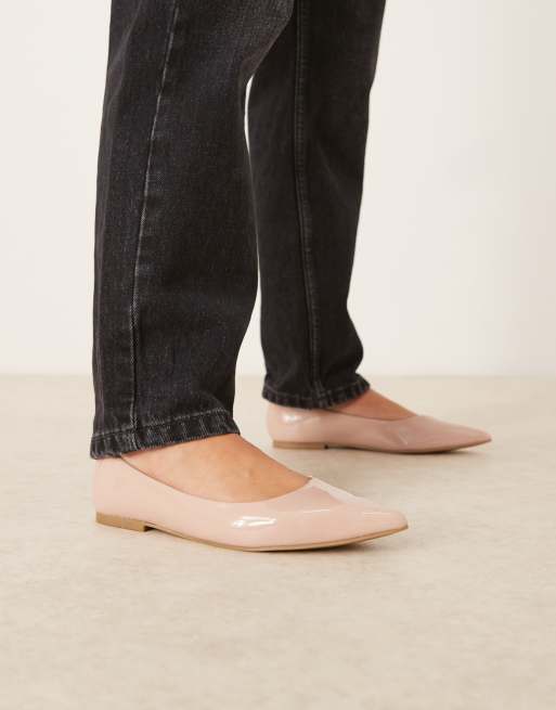ASOS DESIGN – Lucky – Beżowe balerinki z noskami w szpic, 4 z 4