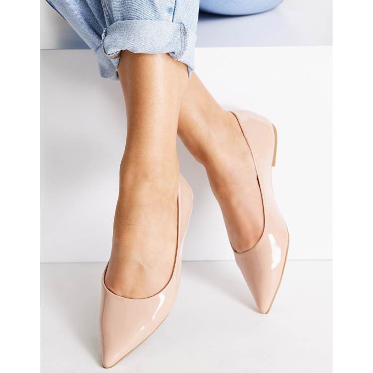 Nude pointed ballet on sale flats