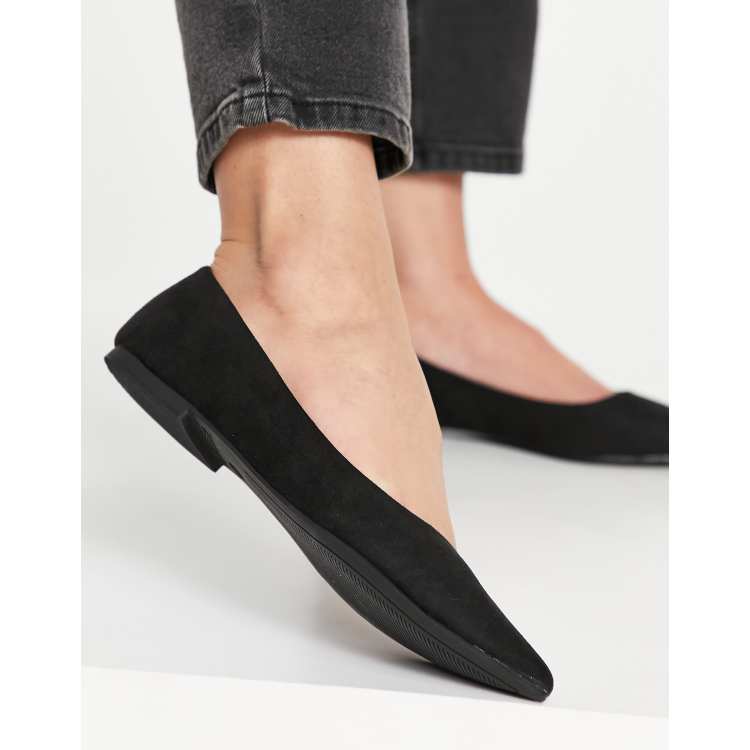 Asos miles pointed flat hot sale shoes