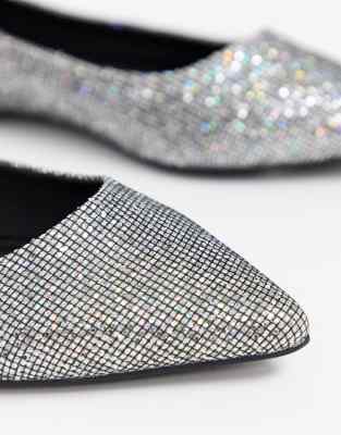 asos glitter flats