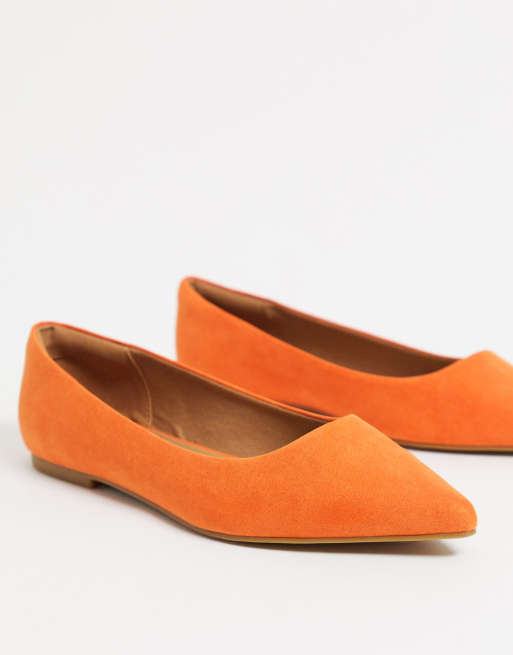 Orange hot sale ballet pumps