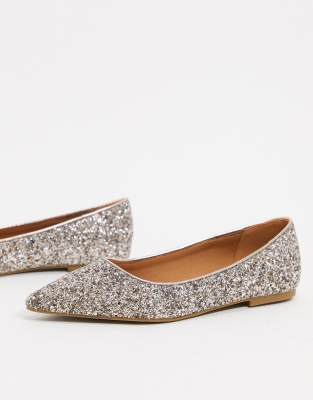 gold slip on flats