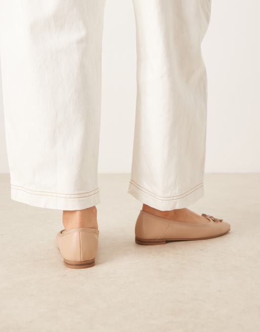 ASOS DESIGN Lullaby bow ballet in beige, 3 of 4