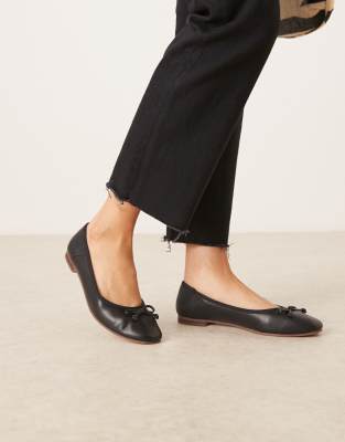 ASOS DESIGN Lullaby bow ballet in black