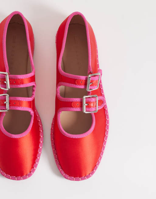 ASOS DESIGN - Lumina - Ballerine Mary Jane rosse e rosa, 3 di 4