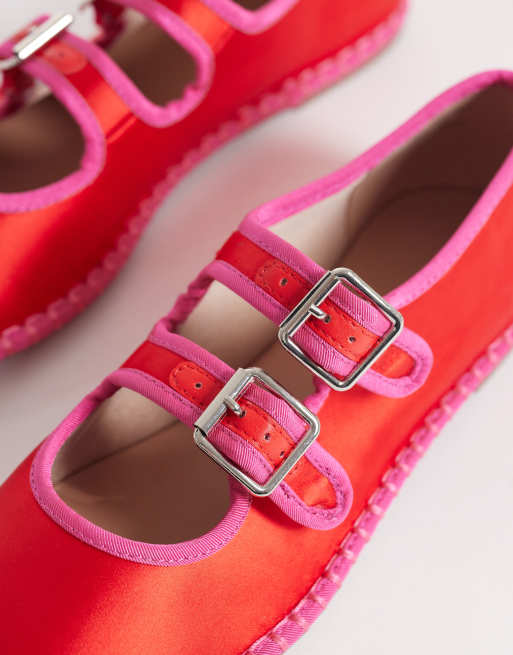 ASOS DESIGN - Lumina - Ballerine Mary Jane rosse e rosa, 4 di 4