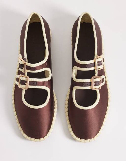 ASOS DESIGN - Lumina - Ballerines style babies - Chocolat et citron, 2 de 4