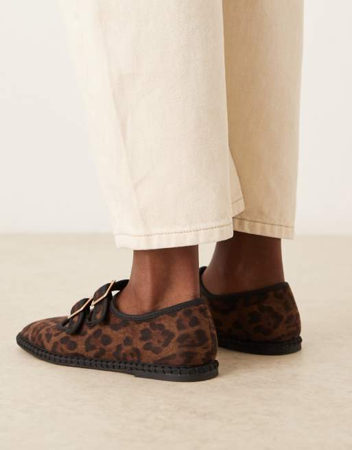 ASOS DESIGN - Lumina - Mary Jane-ballerinaer med dobbeltstrop og leopardprint, 3 af 4
