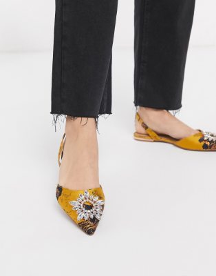 angariah embellished slingback flats