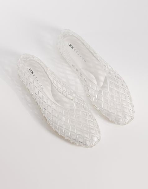 ASOS DESIGN – Luminous – Genomskinliga ballerinaskor i jelly med remmar - view 1