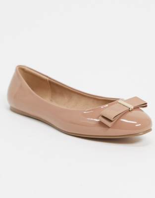 asos gold flats